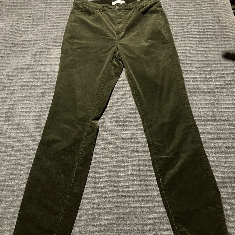 LOFT Olive Corduroy Pants